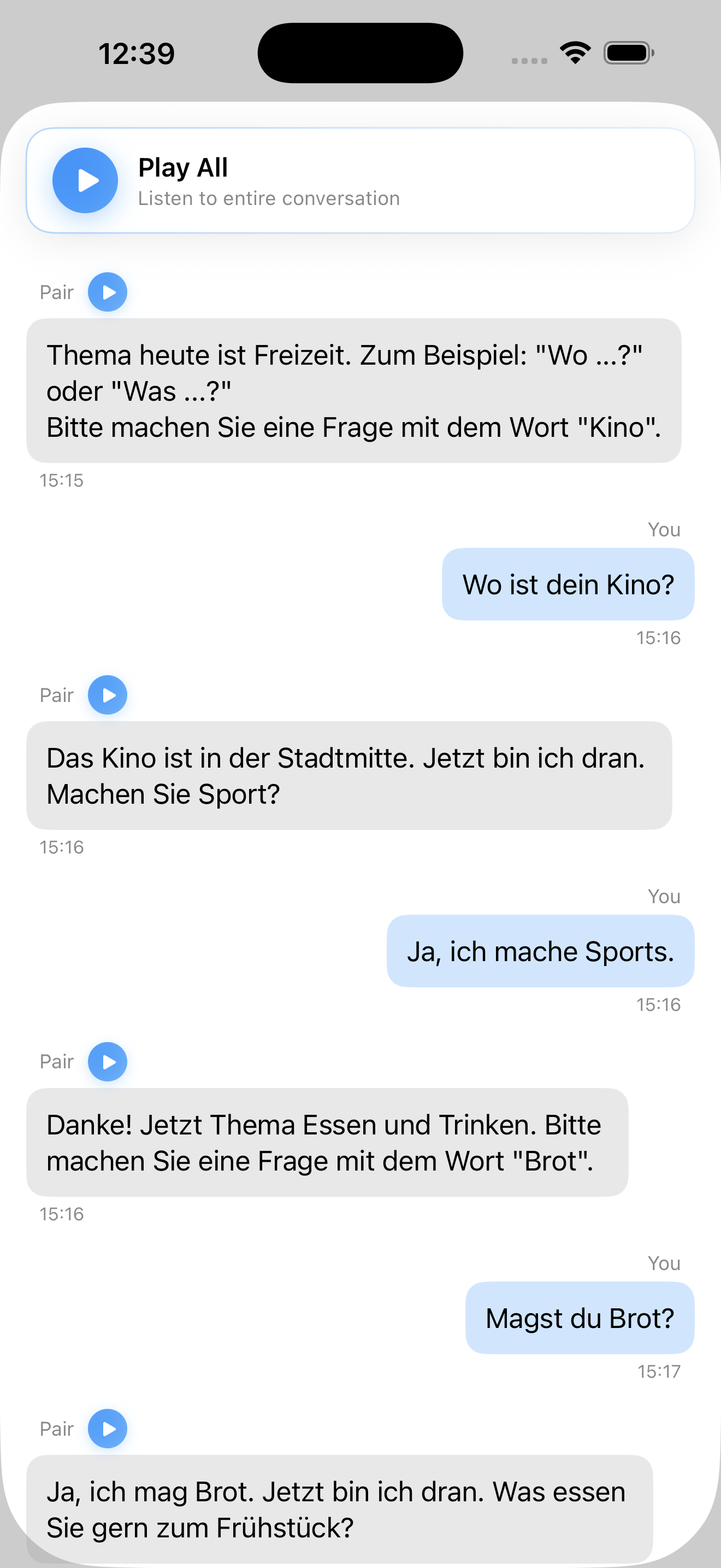 A1 conversation history and audio playback in ZertFox